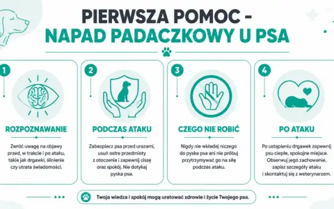 Pierwsza pomoc w przypadku padaczki u psa: rozpoznawanie, co robić podczas ataku, czego nie robić i postępowanie po ataku.