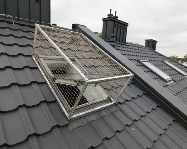 Siatka zabezpieczająca okno dachowe dla kota, pokazująca, jak zamontować siatkę na okno dla kota.